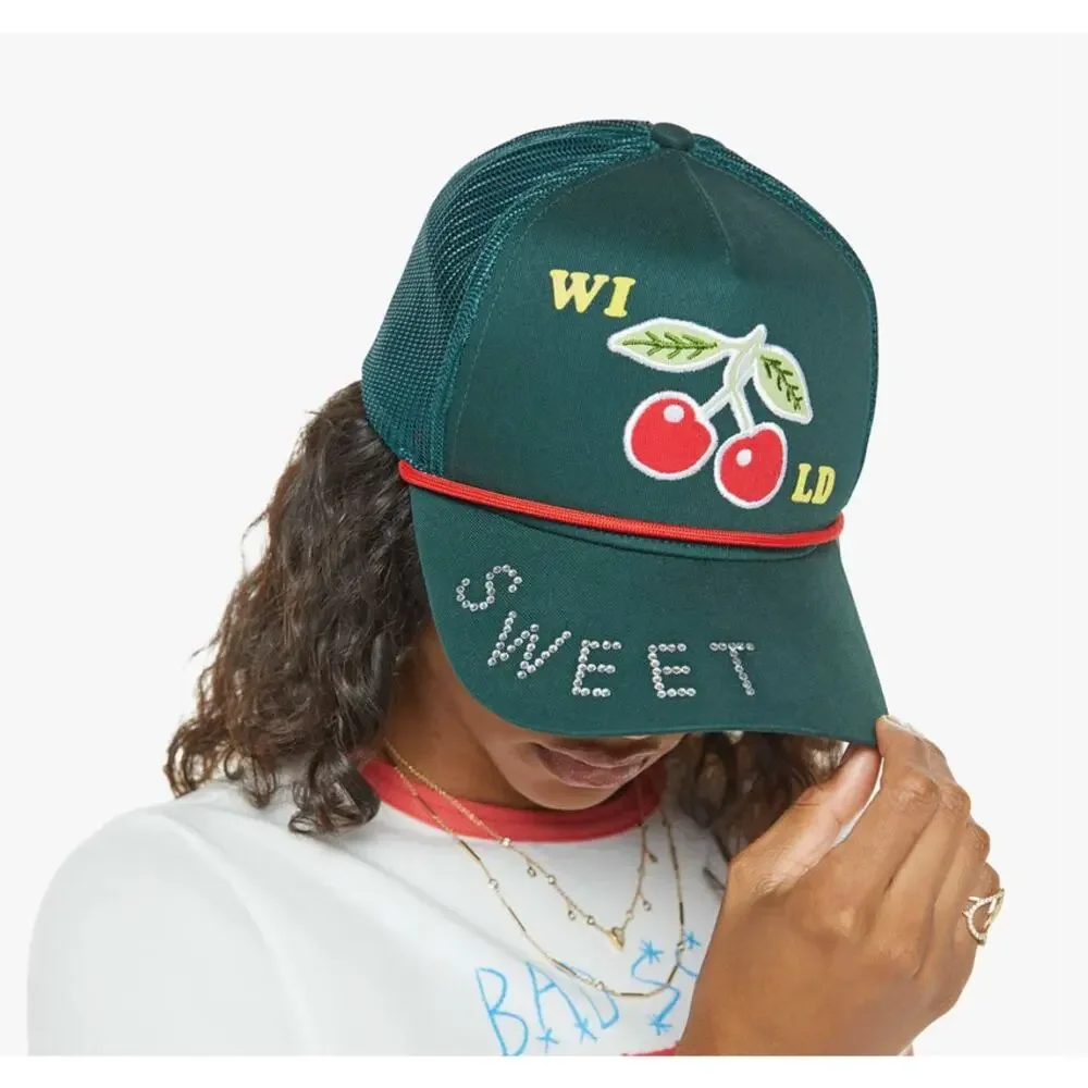 Mother Denim The 10-4 Wild Cherries Trucker Hat - NWT